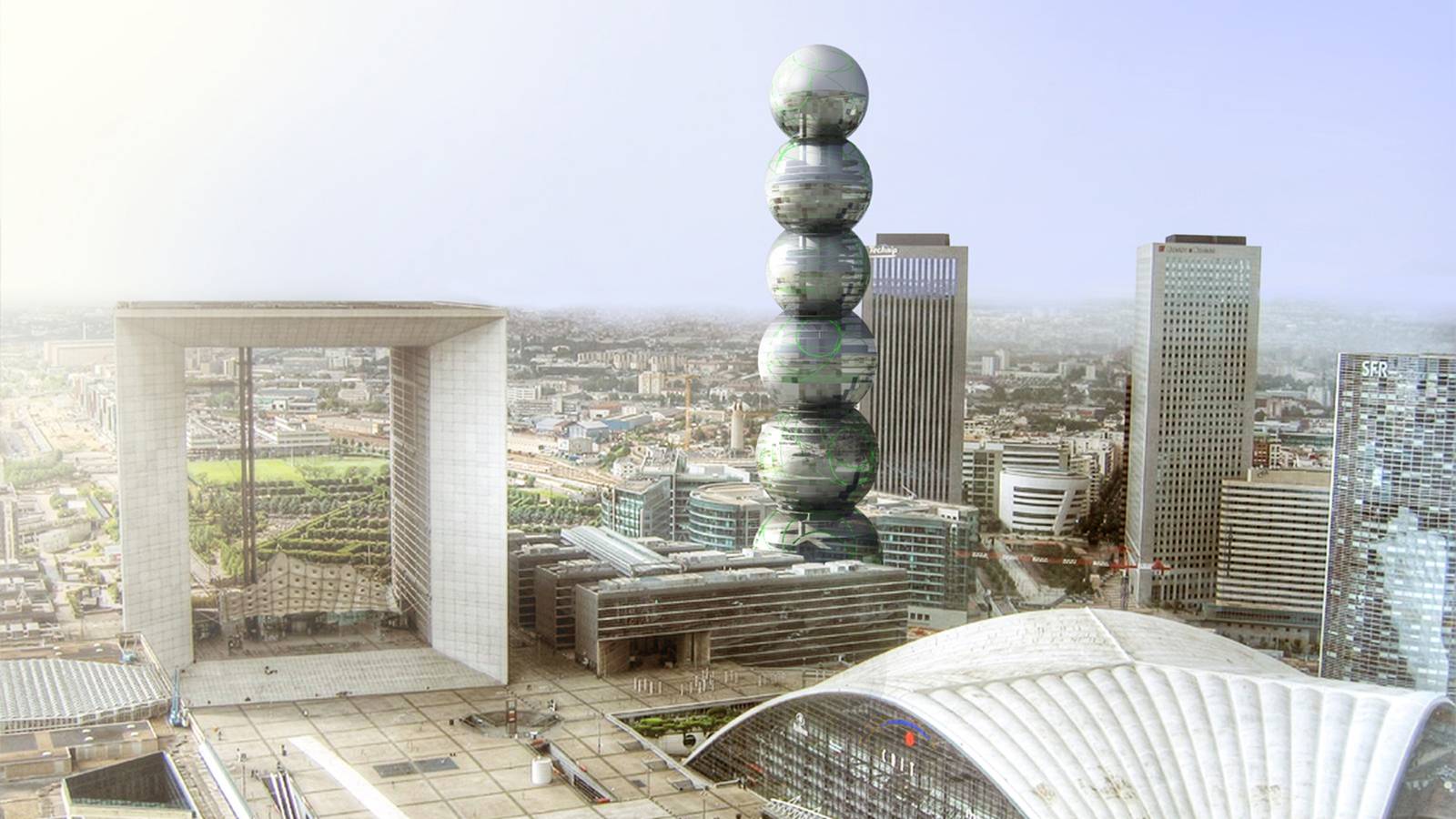 conception d'une tour au coeur du quartier de La Défense, Paris