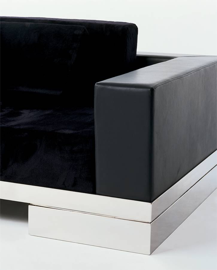 Canapé salon luxe cuir velours