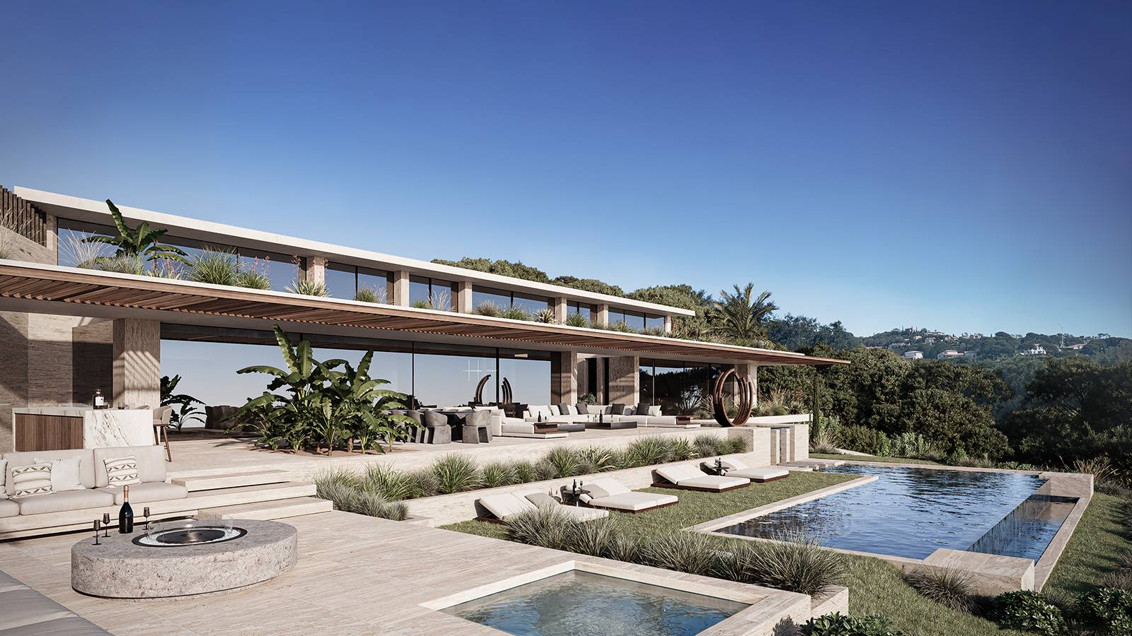Maison moderne luxueuse St Tropez par les architectes Vielliard Francheteau