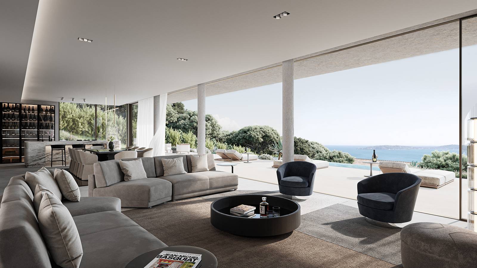 Une villa contemporaine grand luxe surplombant Monaco