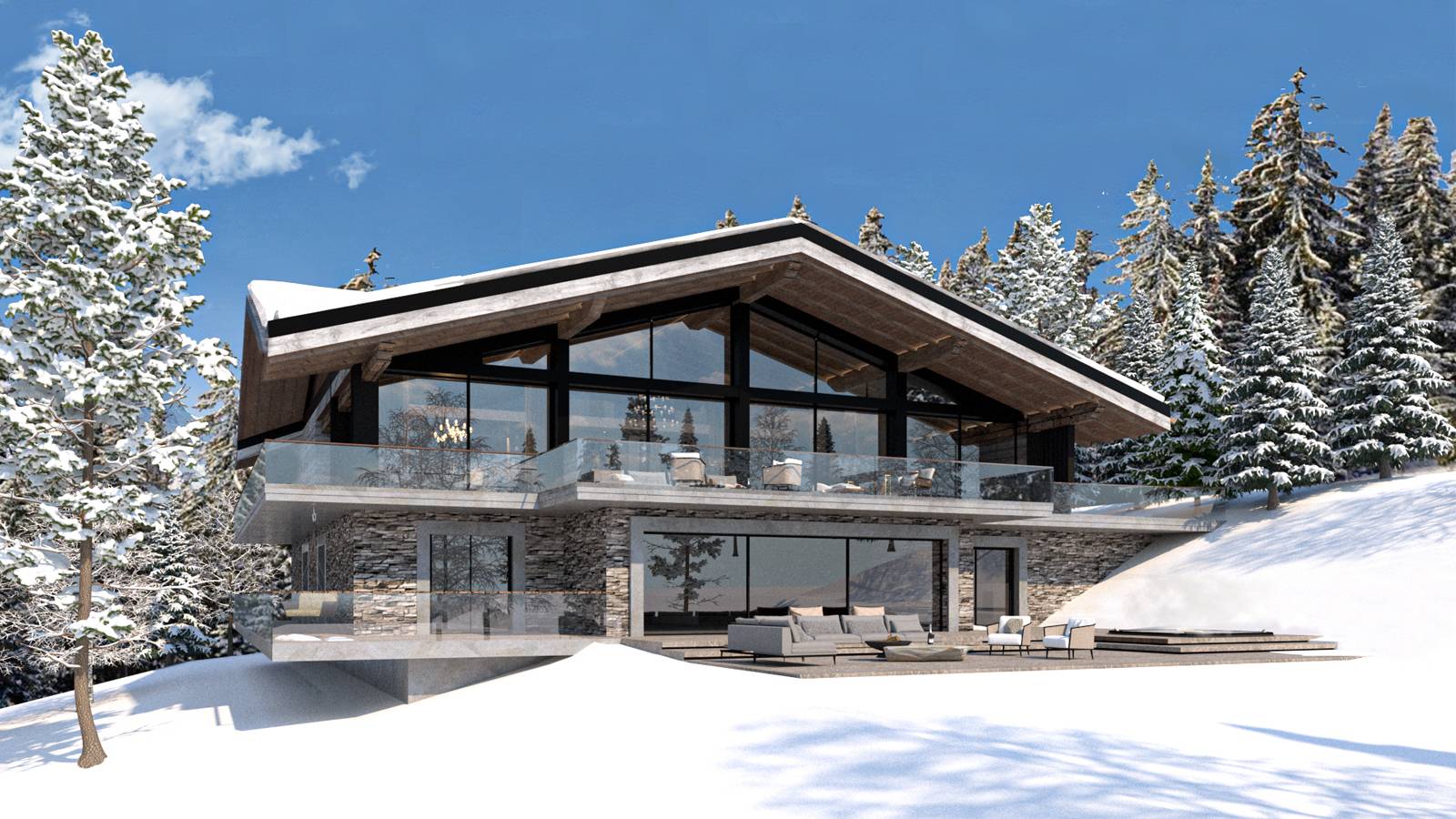 architecte Courchevel chalet prestige bois architecte intérieur luxe