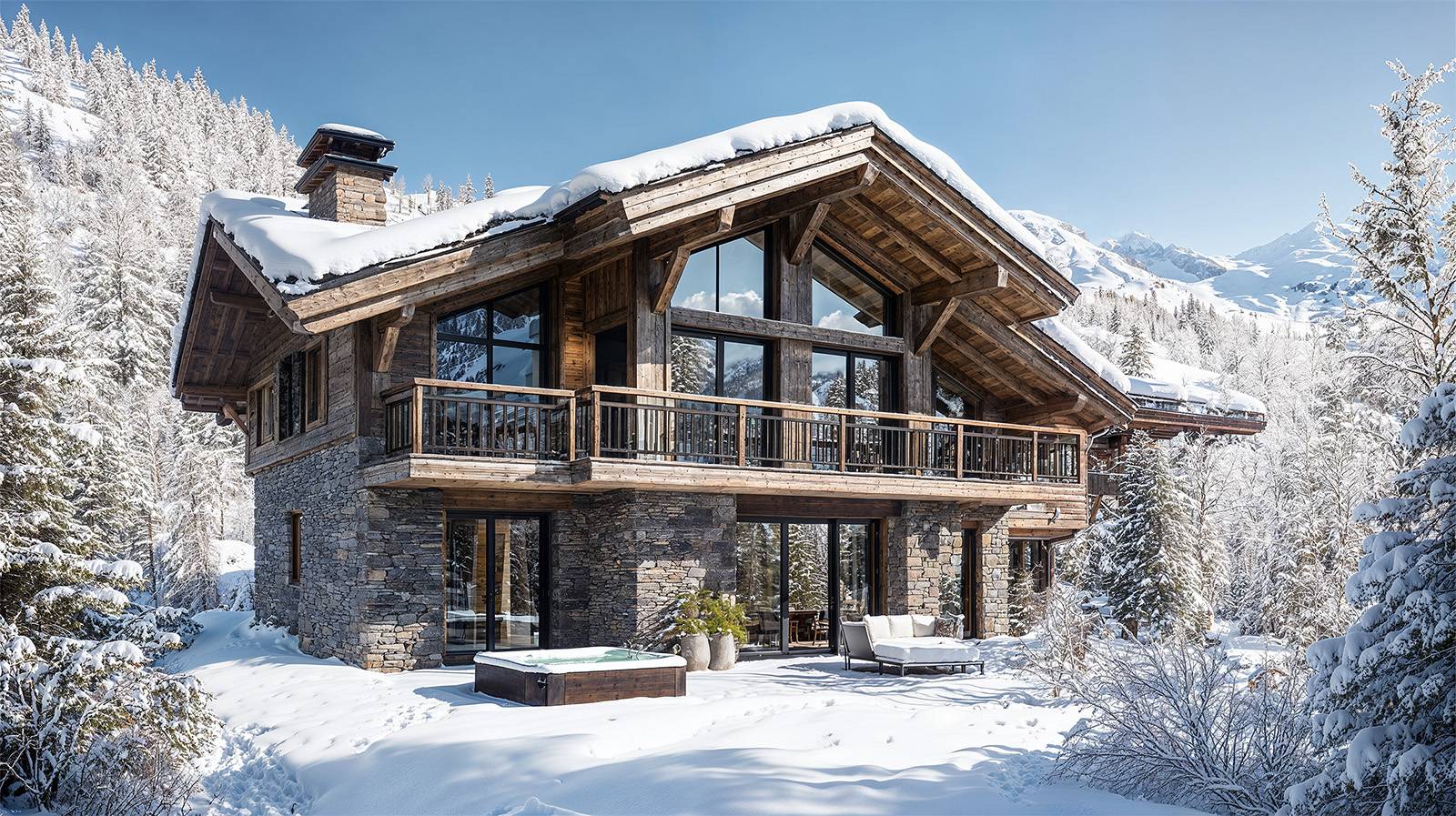 architecte Val d'Isère chalet contemporain prestige