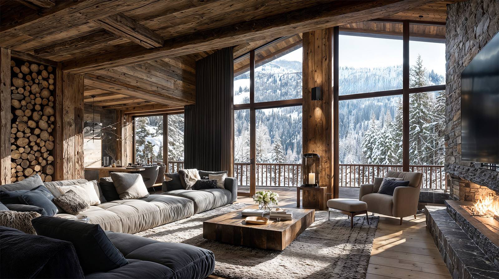 architecte intérieur Megève pour chalet bois luxe