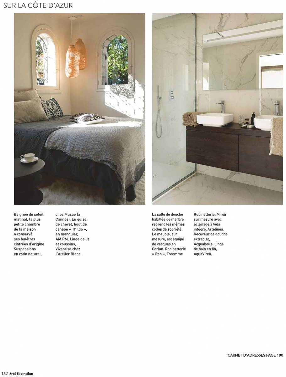 article presse sur rénovation moderne par architecte Cote d'Azur