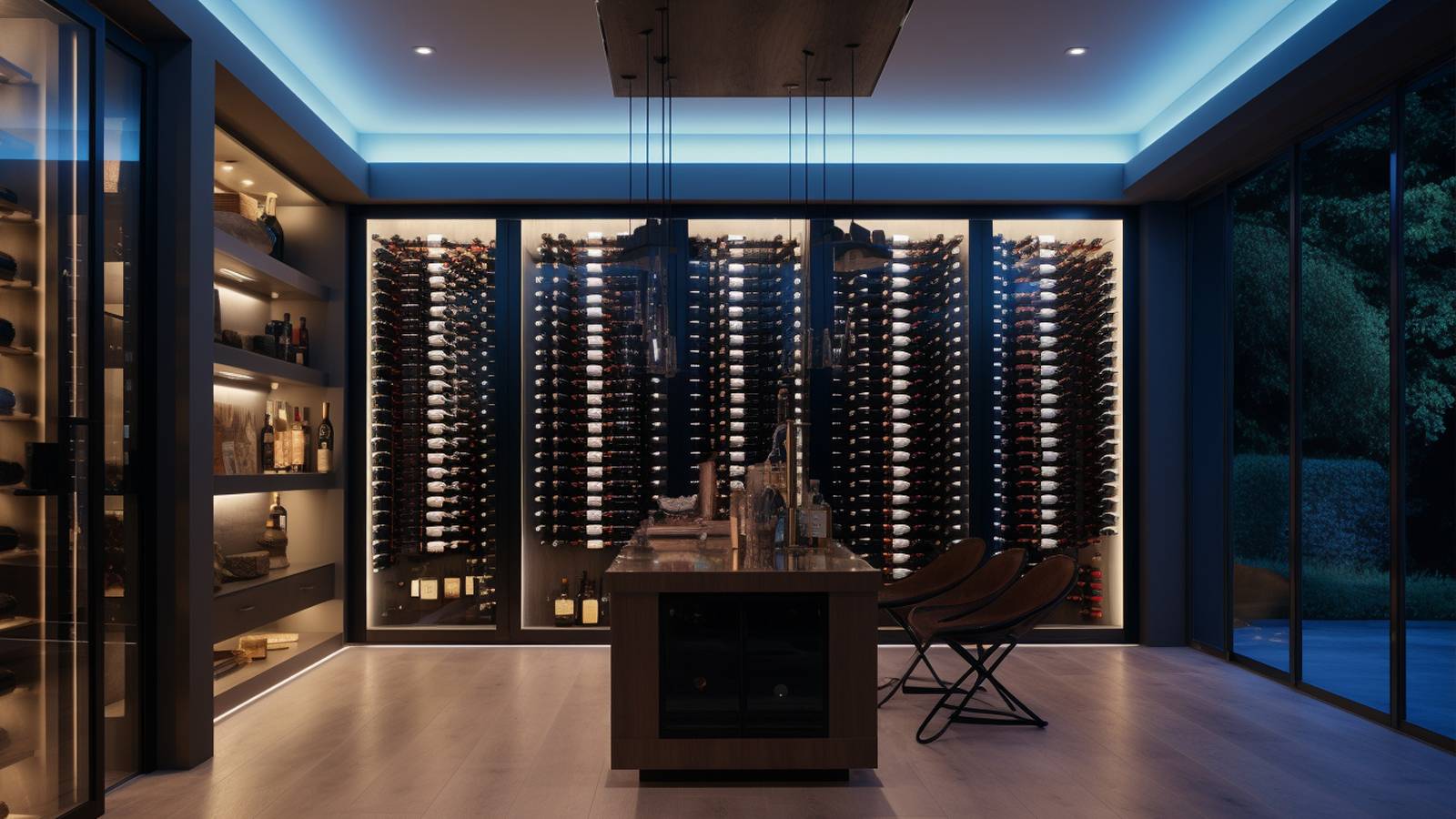 cave à vin vitrée design moderne St Jean Cap Ferrat
