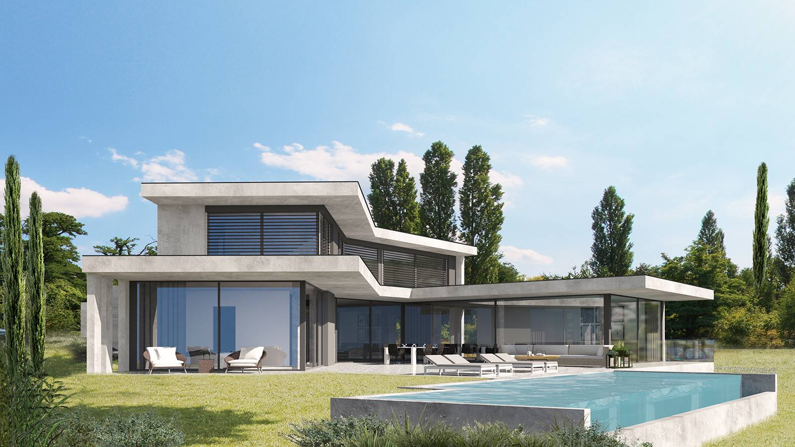 Une villa contemporaine d'architecte avec vue à Mougins