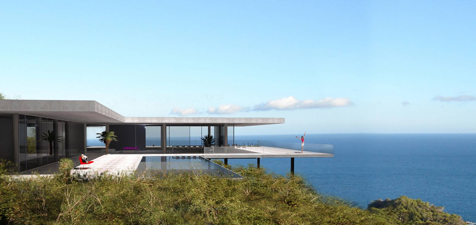 Villa contemporaine exceptionnelle vue mer en corse