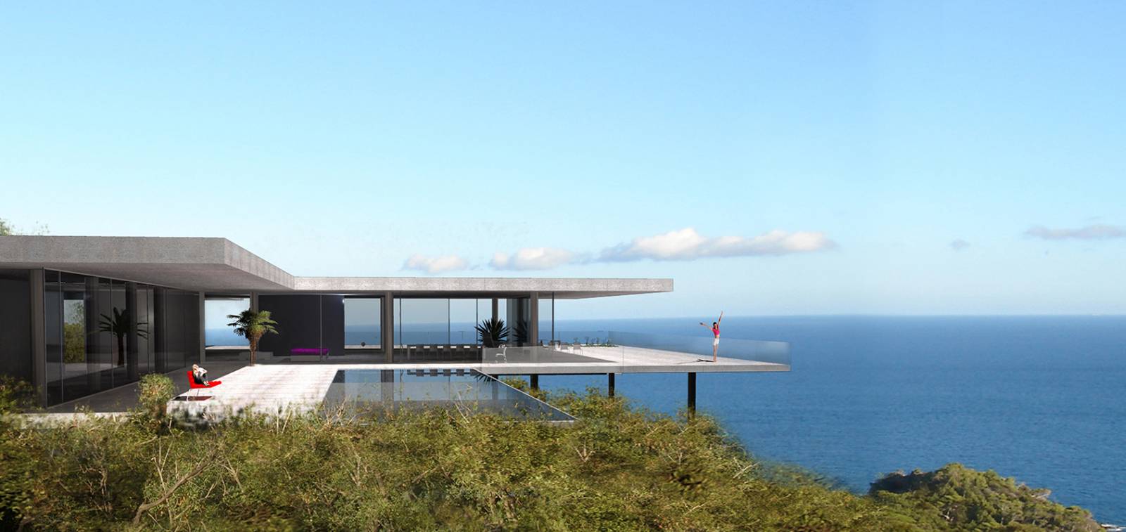 villa contemporaine luxe par architecte Villefranche sur mer