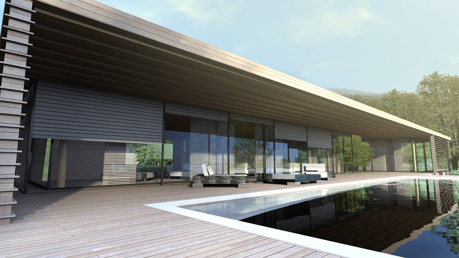 Maison contemporaine d'architecte en bois à Avignon Vaucluse
