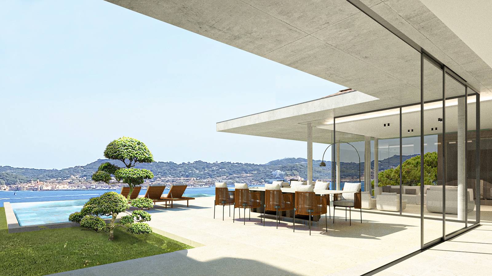 villa luxe vue mer Sainte-Maxime Var